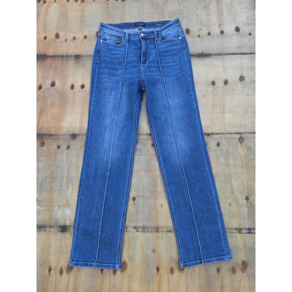 Judy Blue High Rise Center Seam Straight Jean 15/32 JB82571MD Measure 16x32